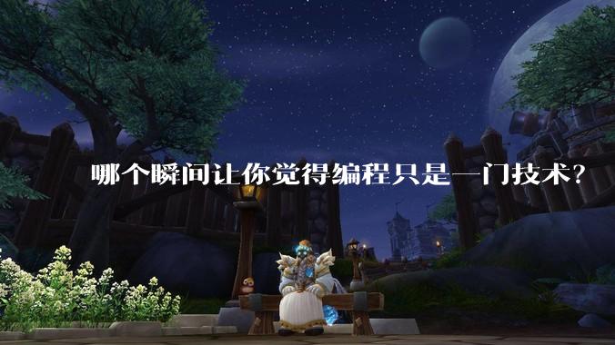 哪个瞬间让你觉得编程只是一门技术？